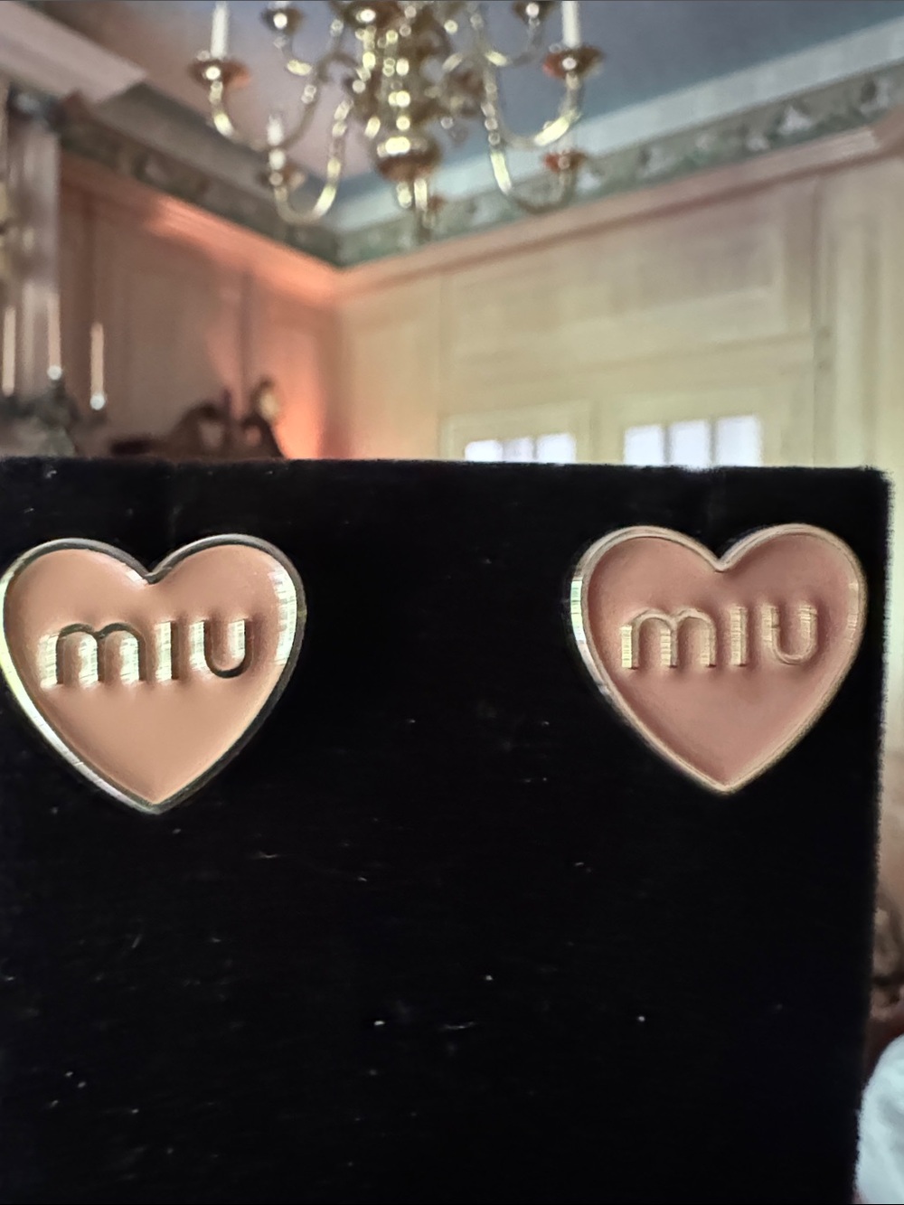 Earrings  Blush Pink Heart Logo Stud Earrings